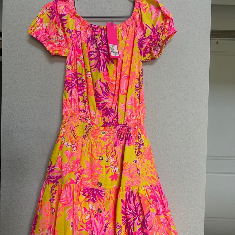 Lilly Pulitzer Pink and Yellow Floral Dress